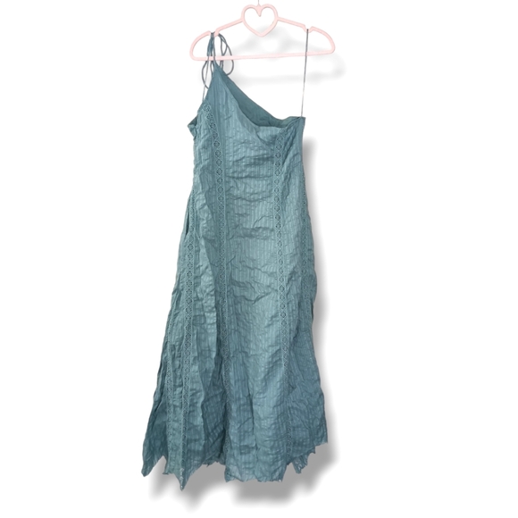 NWOT Free People Linen Blend Bella Maxi Dress in Sea Foam Small $168 🌊 - Picture 6 of 8